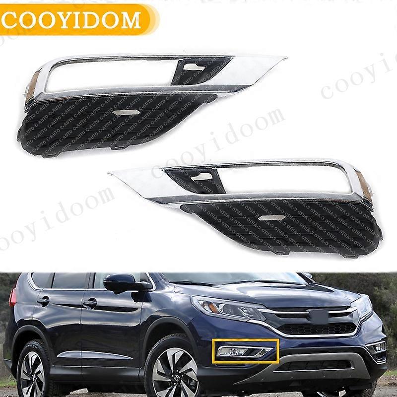 Front Bumper Fog Lamp Hood Trim cap Fog Lights Frame Chrome Fog Light Cover Grill For Honda CR-V CRV 2015 2016 RM1 RM2 RM3 RM4