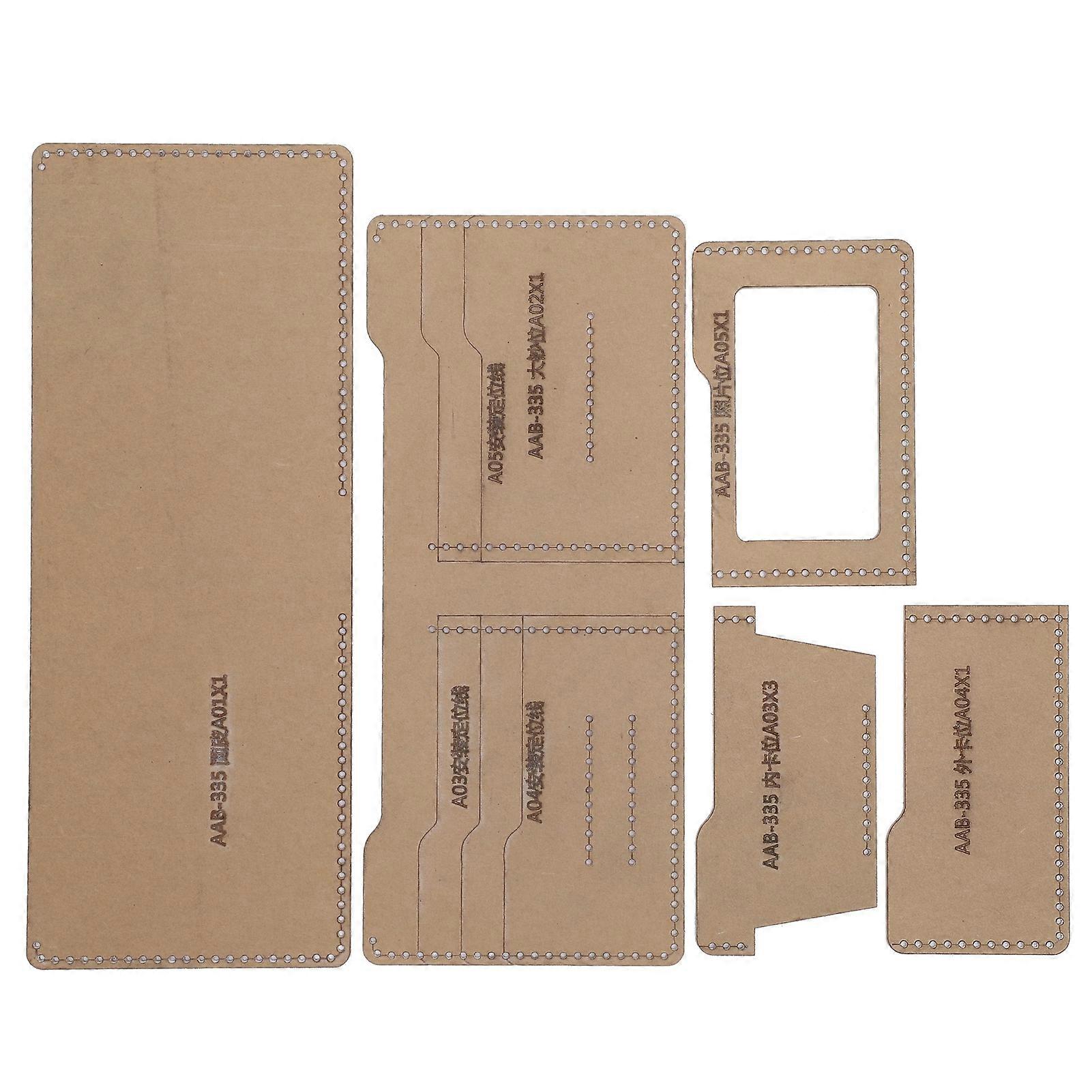 Acrylic Template Leather Short Wallet Purse Pattern Set Accessory Hand Craft DIY Tools YEMAA