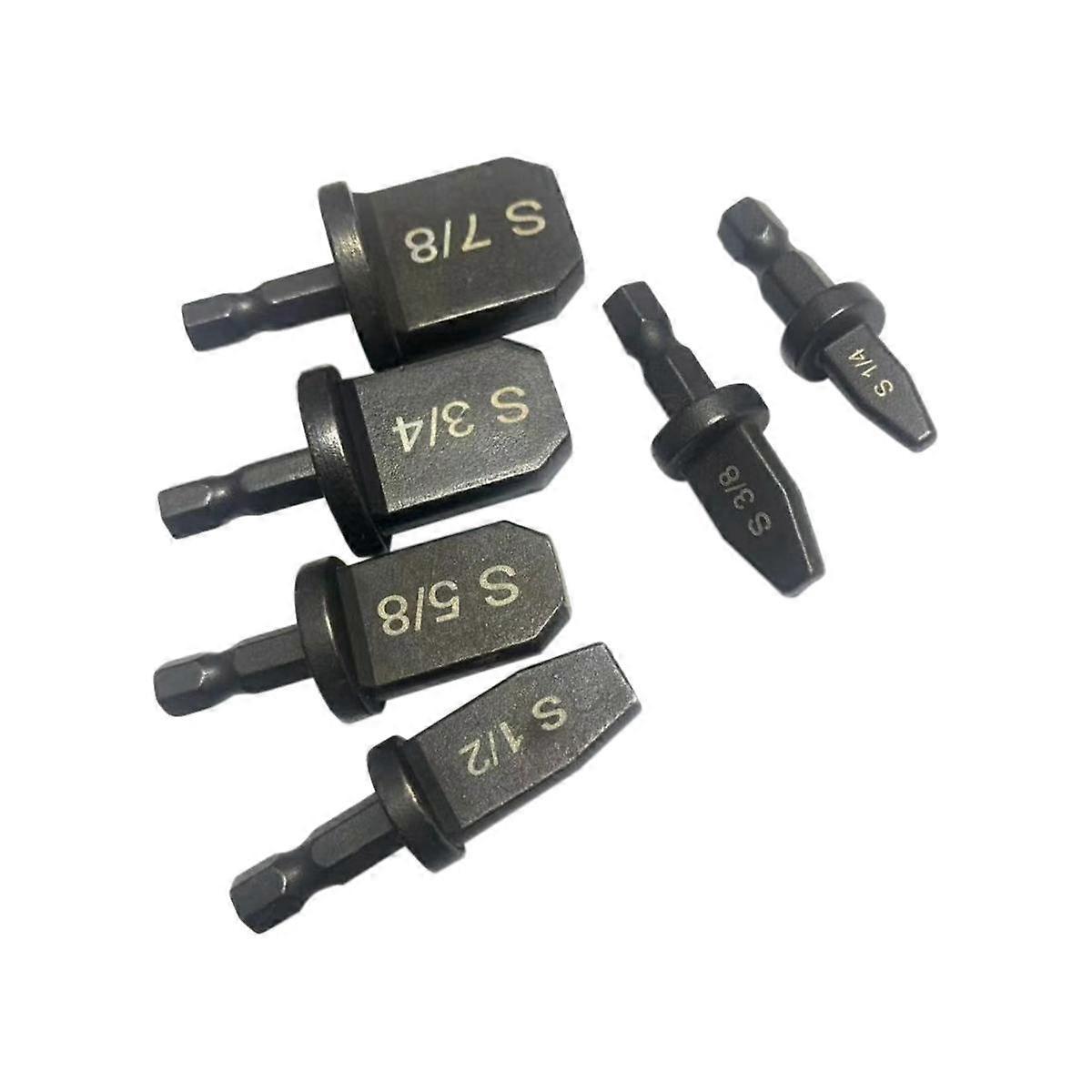 6 Pieces of Hexagonal Handle Tube Expander Reamer Air Conditioning Copper Tube Flaring Expander