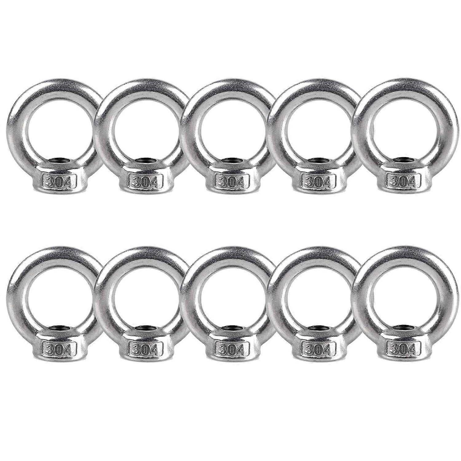 10 Stück M8 Ringmutter, Heberingmutter, M8 304 Edelstahl Ringmutter, Innengewindemutter