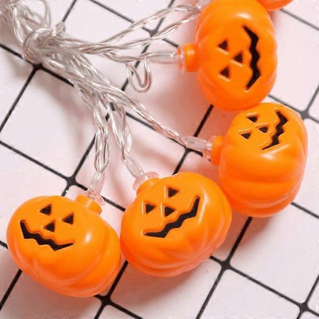 200cm 10LED Halloween LED String Lights Portable Pumpkin Ghost Skeleton Lights For Home Bar Halloween Party Decoration 2024