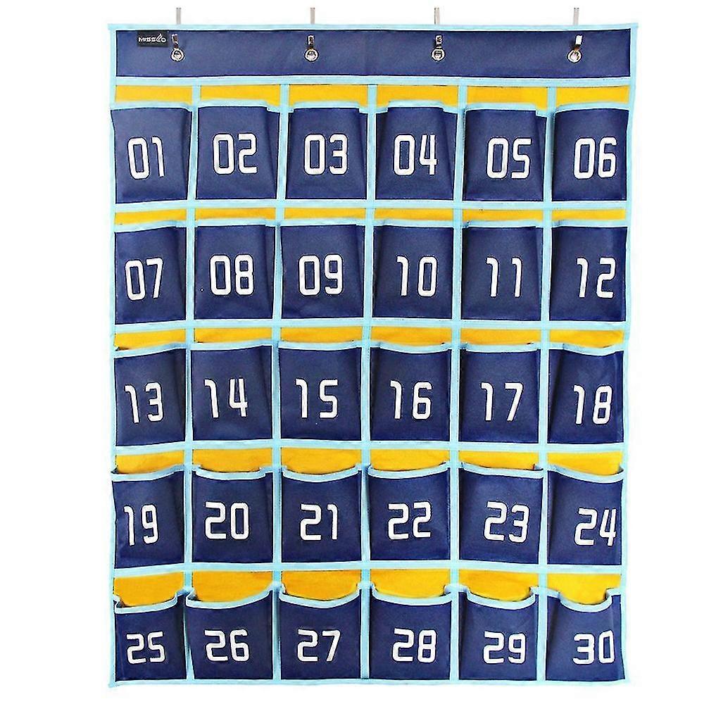 30 Numbered Storage Bag For Classroom Calculator Mobile Phone Holders