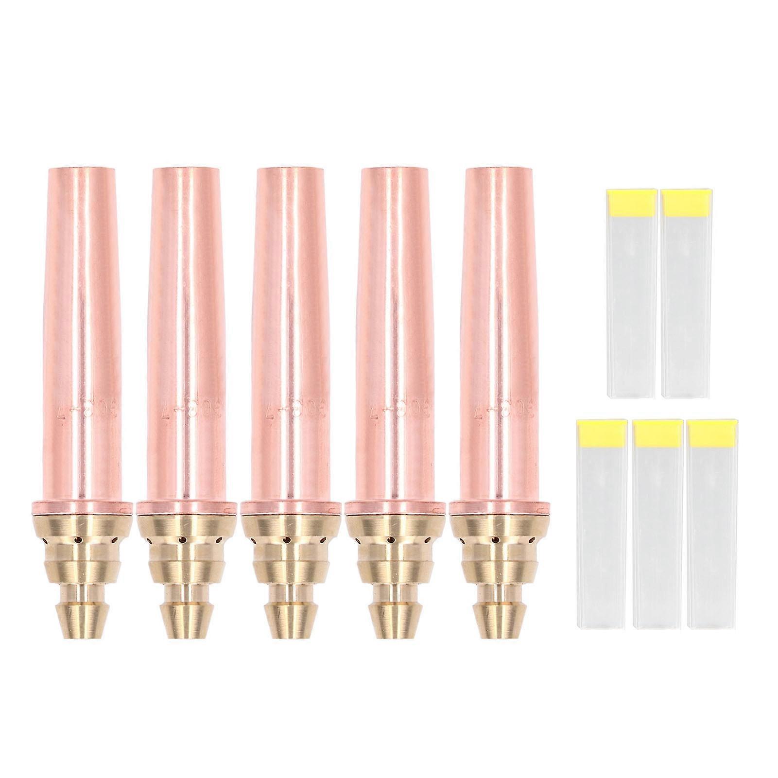 5PCS Cutting Tips Split Propane Gas Machine Isobaric Welding Nozzles Torch ConsumablesG03-7#