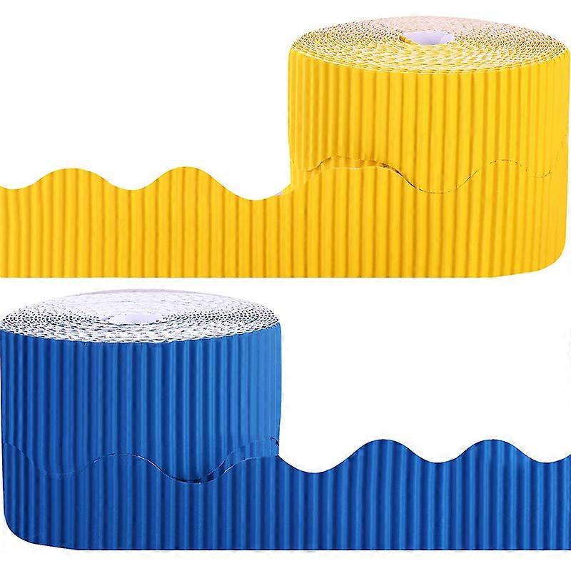 2 Bulletin Board Borders Scalloped Border Decoration Background Paper for Decorative Borders (Yello