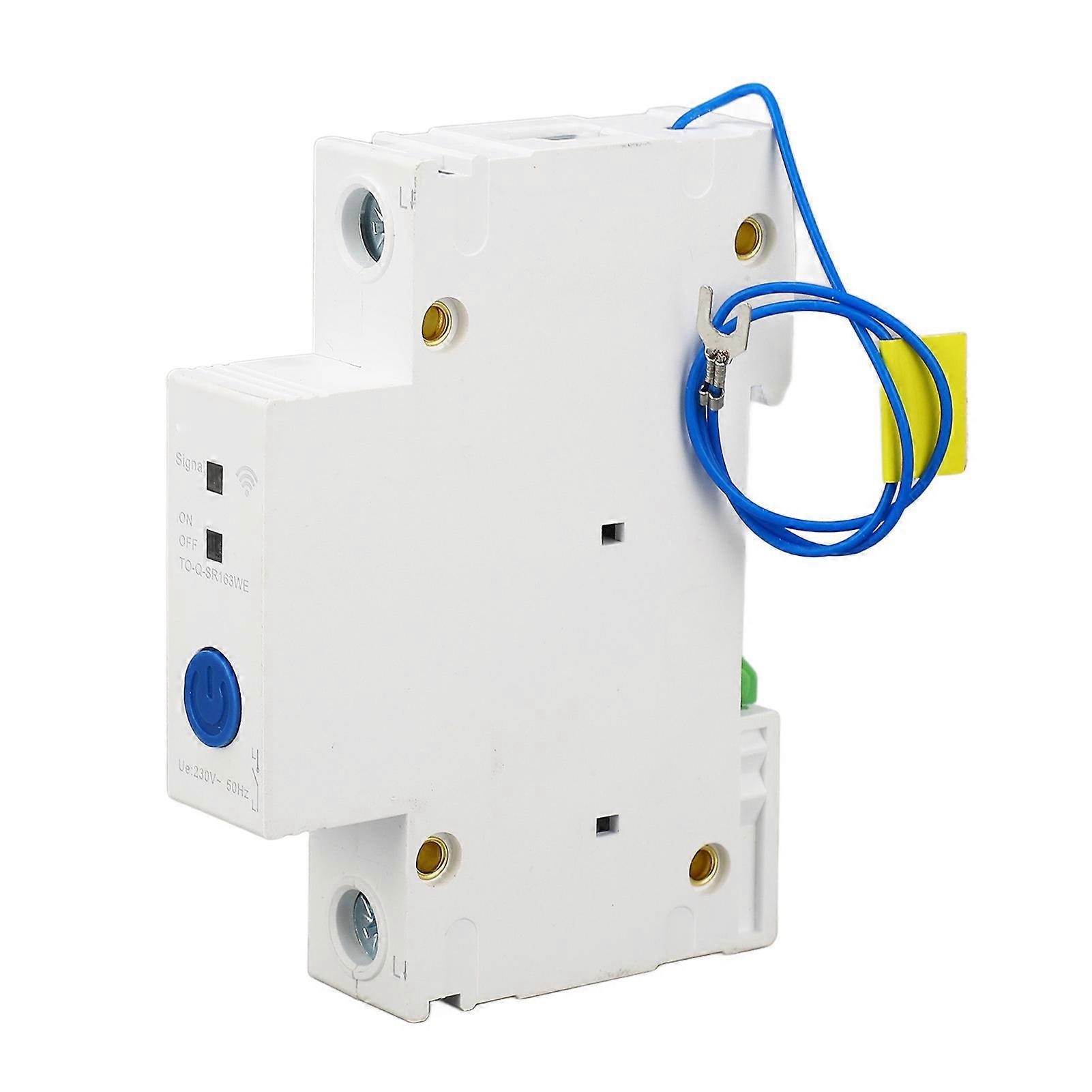 1P 230V Circuit Breaker APP Remote Control DIN Rail Pa66 Intelligent Switch 2.4GHz WIFI Circuit Breaker 63A Rated NO.8805