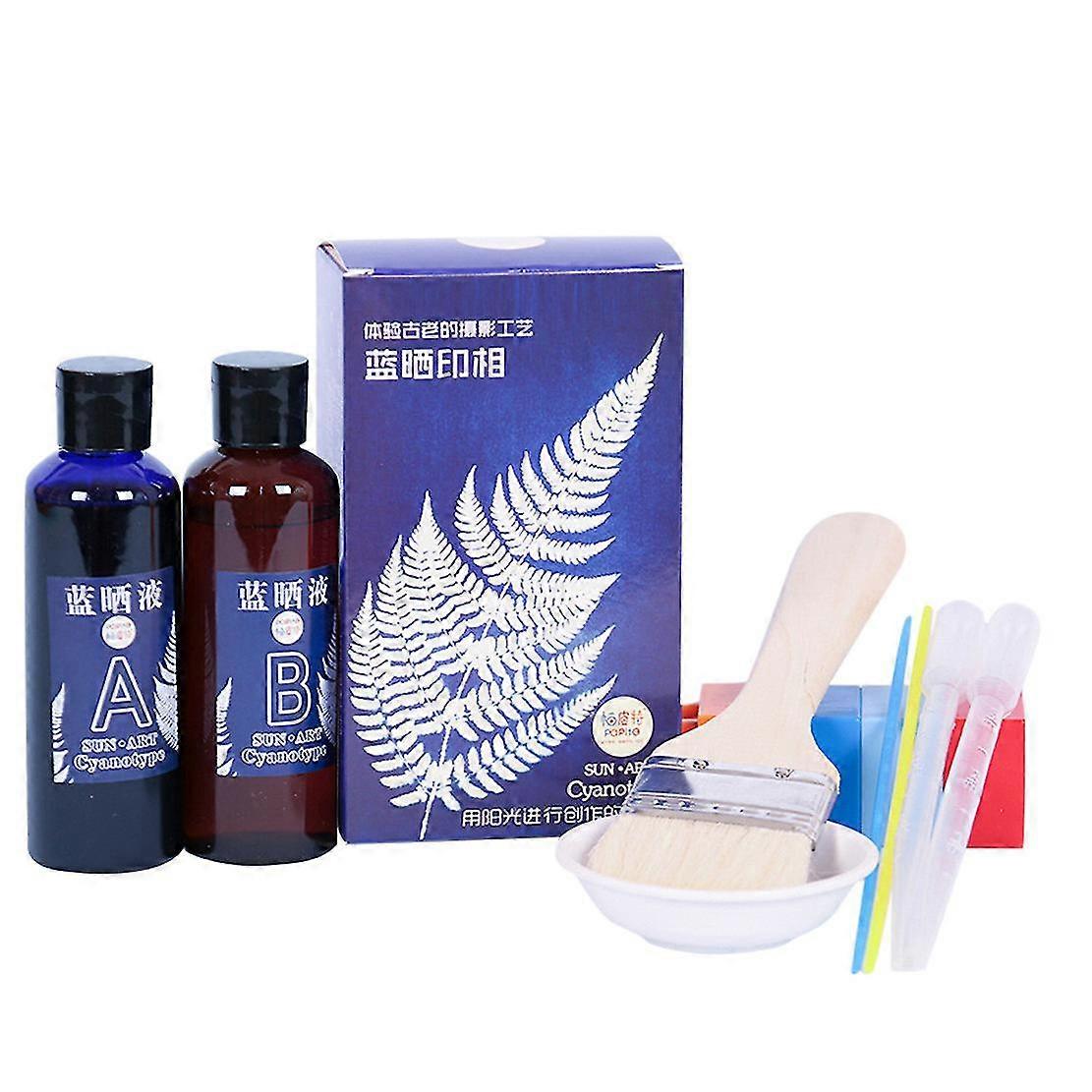 Cyanotypie-Set enthält eine Blaupause oder Bilder mit Cyanotypie-Kit 200ml