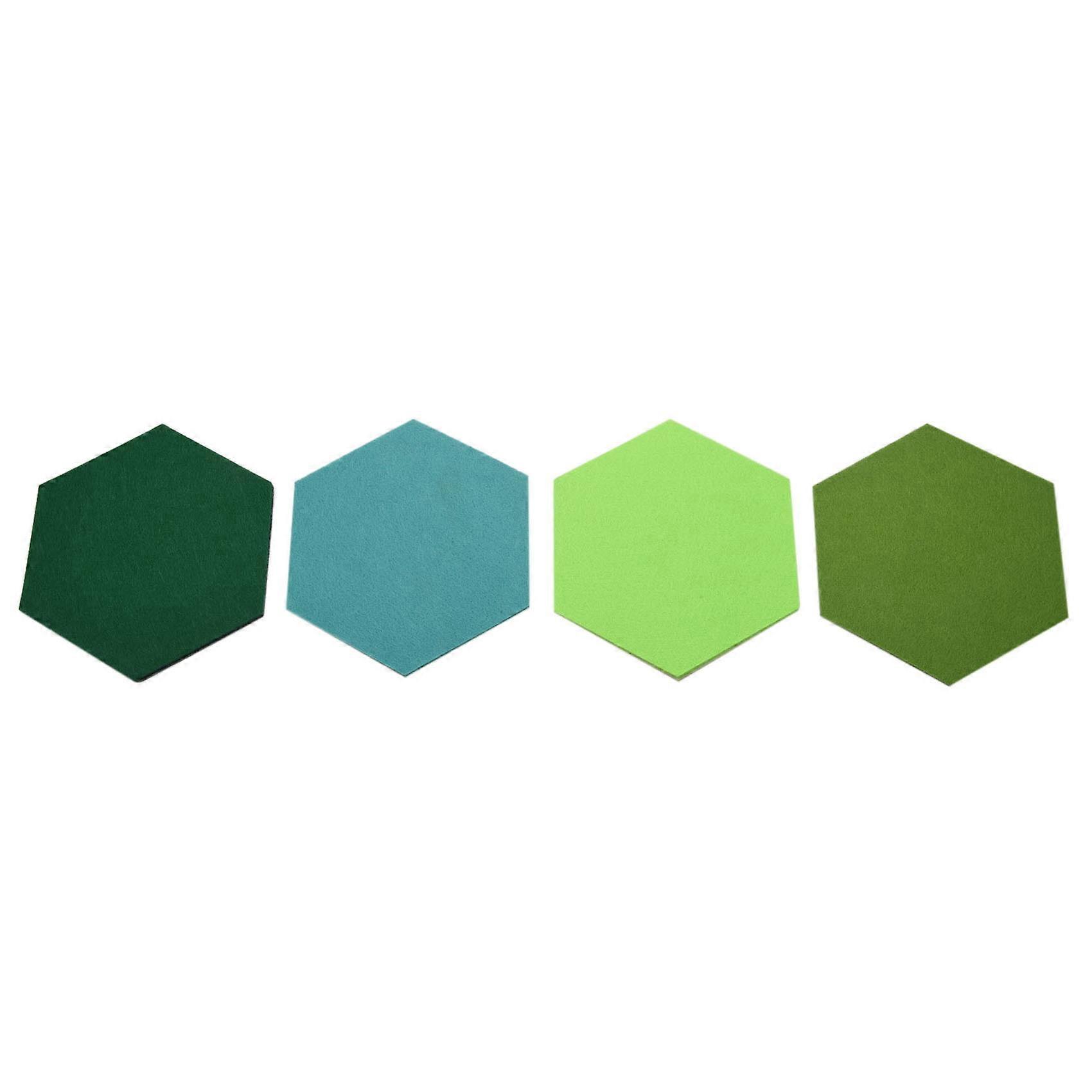5Pcs/Set Felt Board Hexagonal Felt Wall Sticker Multifunction 3D Decorative Home Message Board -Adh