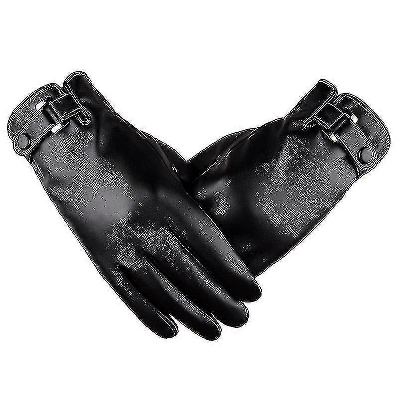 Leather Motorcycle Gloves Full Gauntlet With Mobile Phone Touchscreen