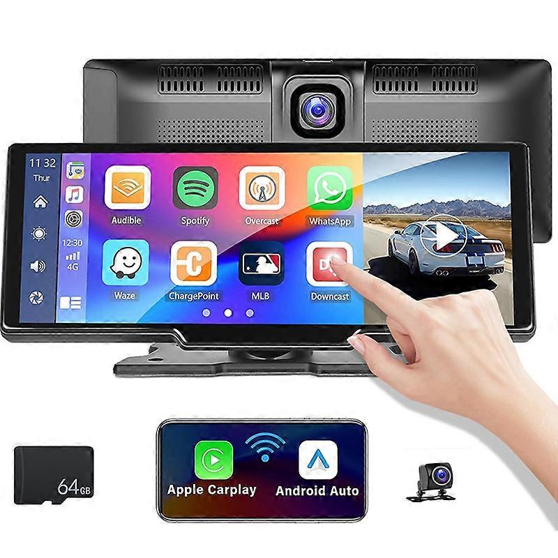 10.26 inch Carplay MP5 Player Portable BT Touch Srceen Wireless Carplay Android Auto Car Radio Reverse image Dual camera P901S