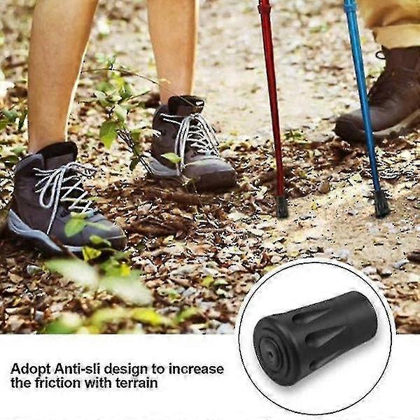 Walking Pole Rubber Tips, Trekking Pole Tip Protectors(10pcs, Black)