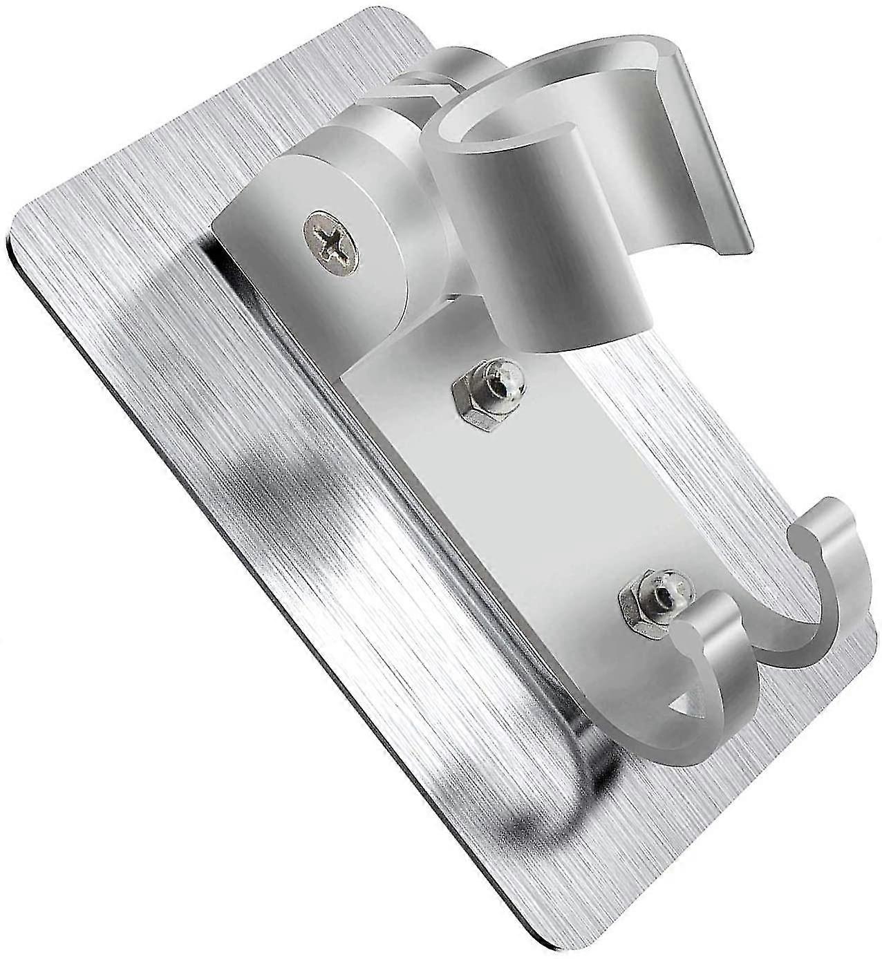 Shower Head Holder Wall Mount Bracket With 2 Hanger Hooks, Adjustable,super Heavy Duty