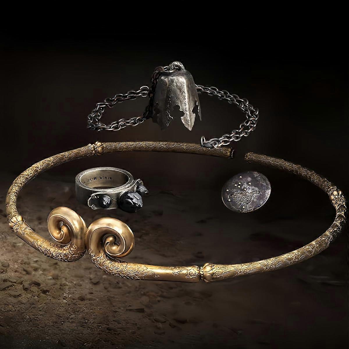 Black Myth: Wukong 4 Pcs Collector's Edition Set,Wu Kong Game Related Products for Collectors and Gamers