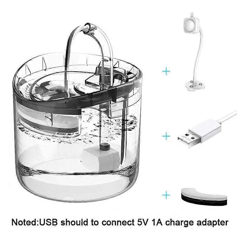 Automatic Pet Cat Fountain Water Dispenser, Electronic Smart Filter, Transparent Quiet Container, Drinker for Cats, Feeder Bowl