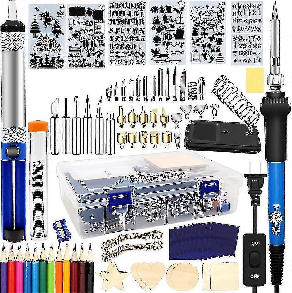 Wood Burning Kit 95pcs, Soldering Pyrography Pen With Adjustable On-off Switch Control Temperature Wood Burning Tool For Embossing/carving/soldering-