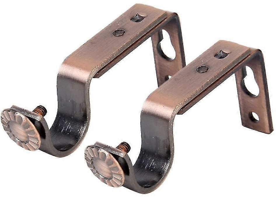 Adjustable Curtain Drapery Rod Bracket, 18-22mm, 2-pack, Red Copper(wanan)