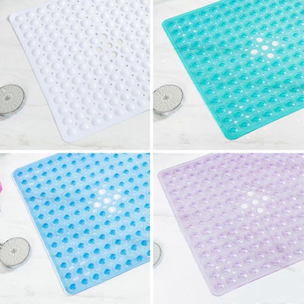 Square Shower Mats Non-slip Washable Bath Mat With Suction Cup