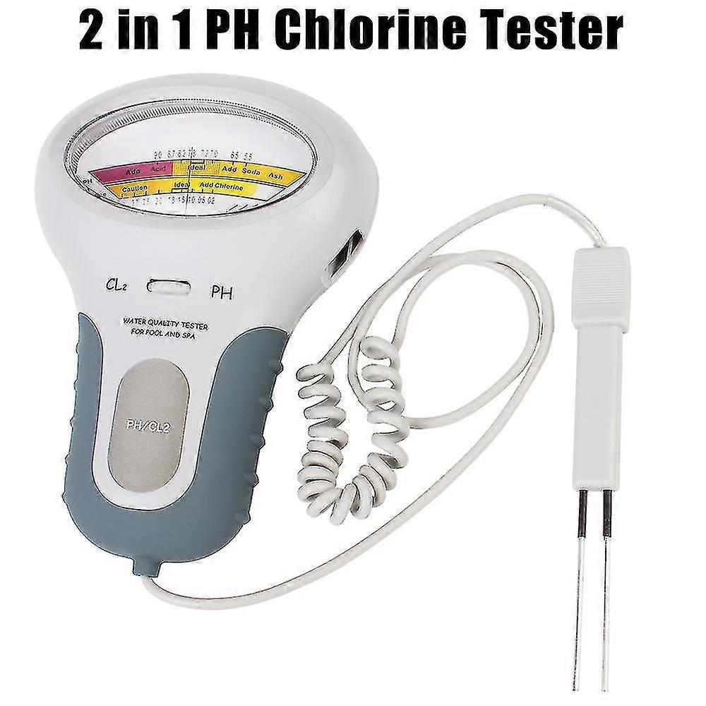 Pc-102 Ph Tester Cl2 Measuring Ph Chlorine Meter Water Quality Testing Device For Swimming Pool Spa Water Chlorine Tester 2 In 1