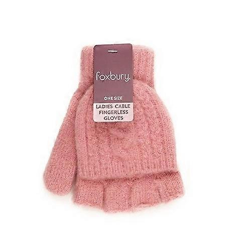 Foxbury Womens/Ladies Cable Fingerless Gloves