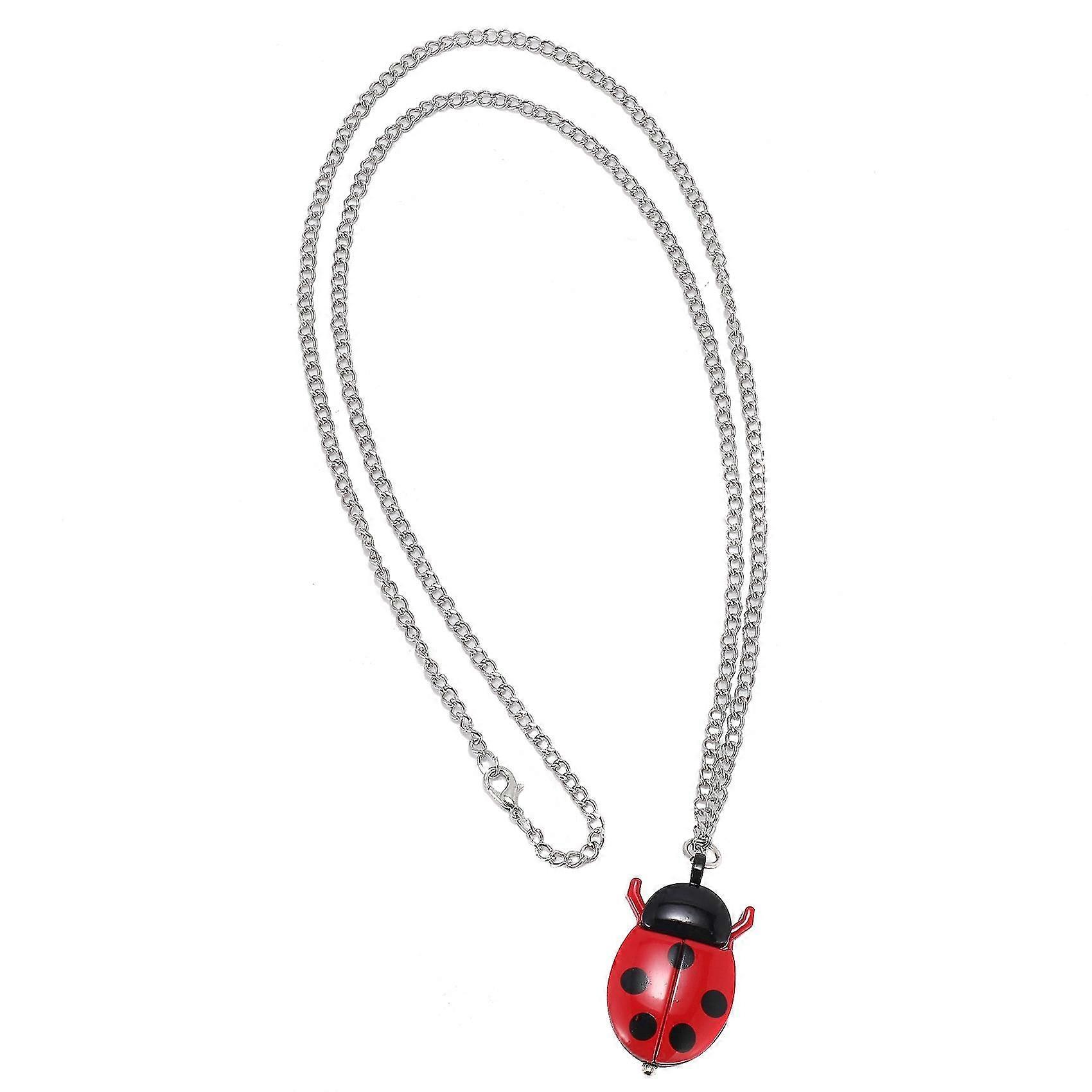 Red Necklace Pendant Clock Watch Hot