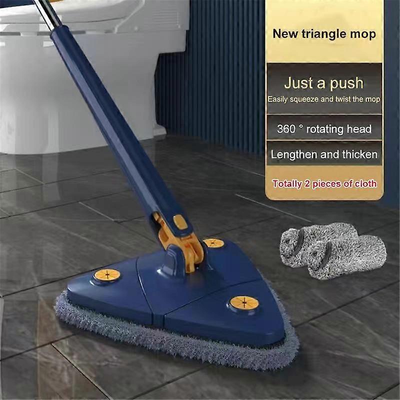 360 Rotatable Adjustable Cleaning Mop Telescopic Triangle Mop For Tub/