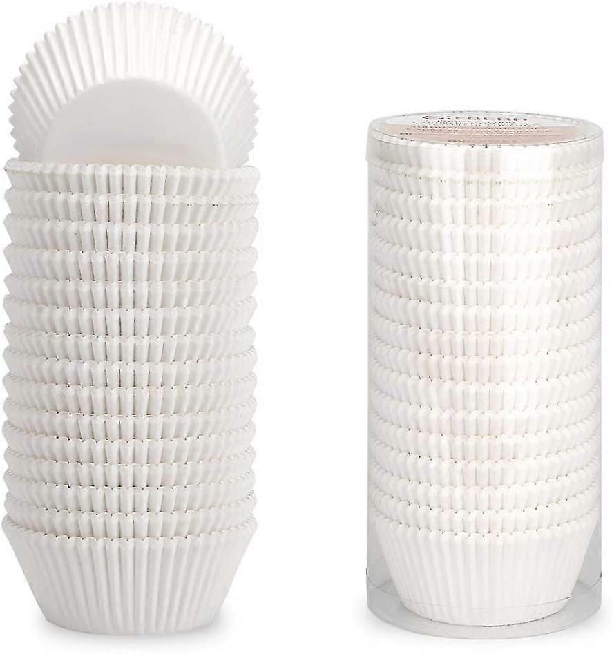 White Muffin Cupcake Cases, Paper Baking Cups Cake Cases 400 Pack, No Smell, Safe Food Grade And Paper Grease Proof Cups