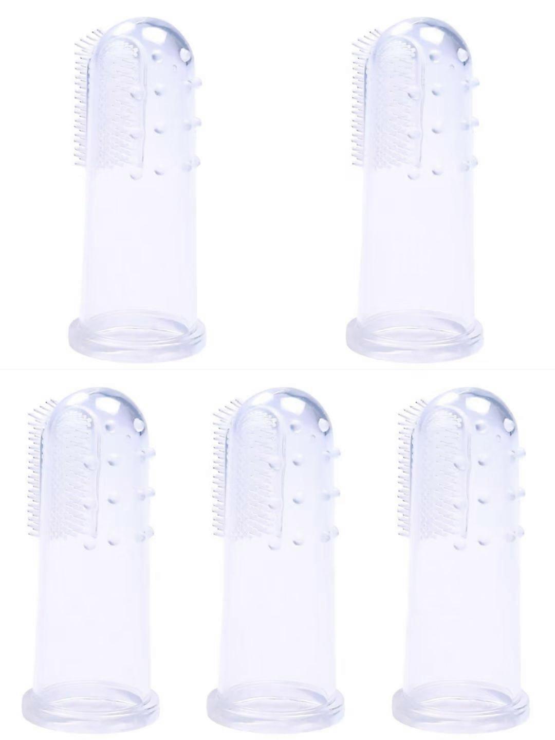 5 Units Pack Extra Soft Pet Finger Toothbrush