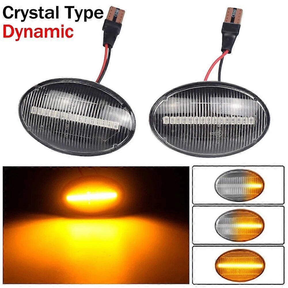 Begleri-2pcs Dynamic Side Marker Turn Signal Lights For Opel Corsa B C Astra F Combo B C Meriva A Flowing Sequential Blinker Lamps