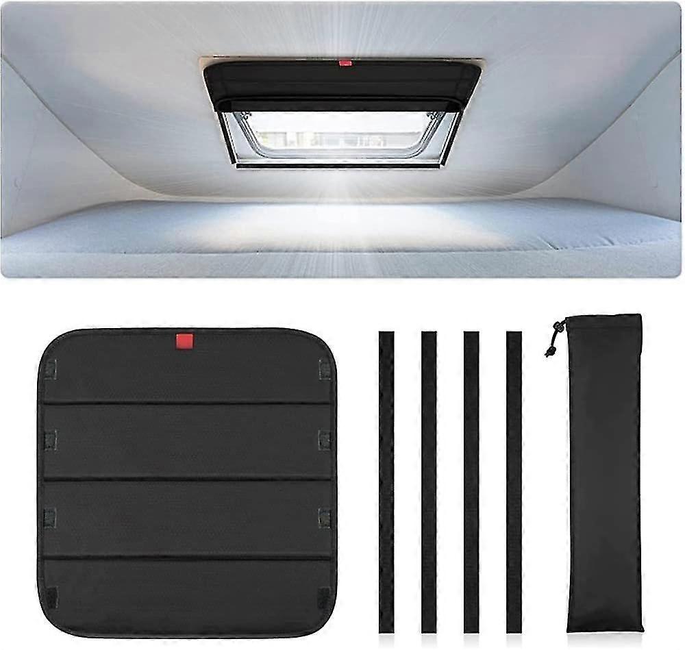Car Magnetic Rv Window Shade, Foldable 4 Layer Thickening Blackout Covers Self-adhesive Sun Visor For Rvs Campers Travel Trailers(16.25 X 16.25")
