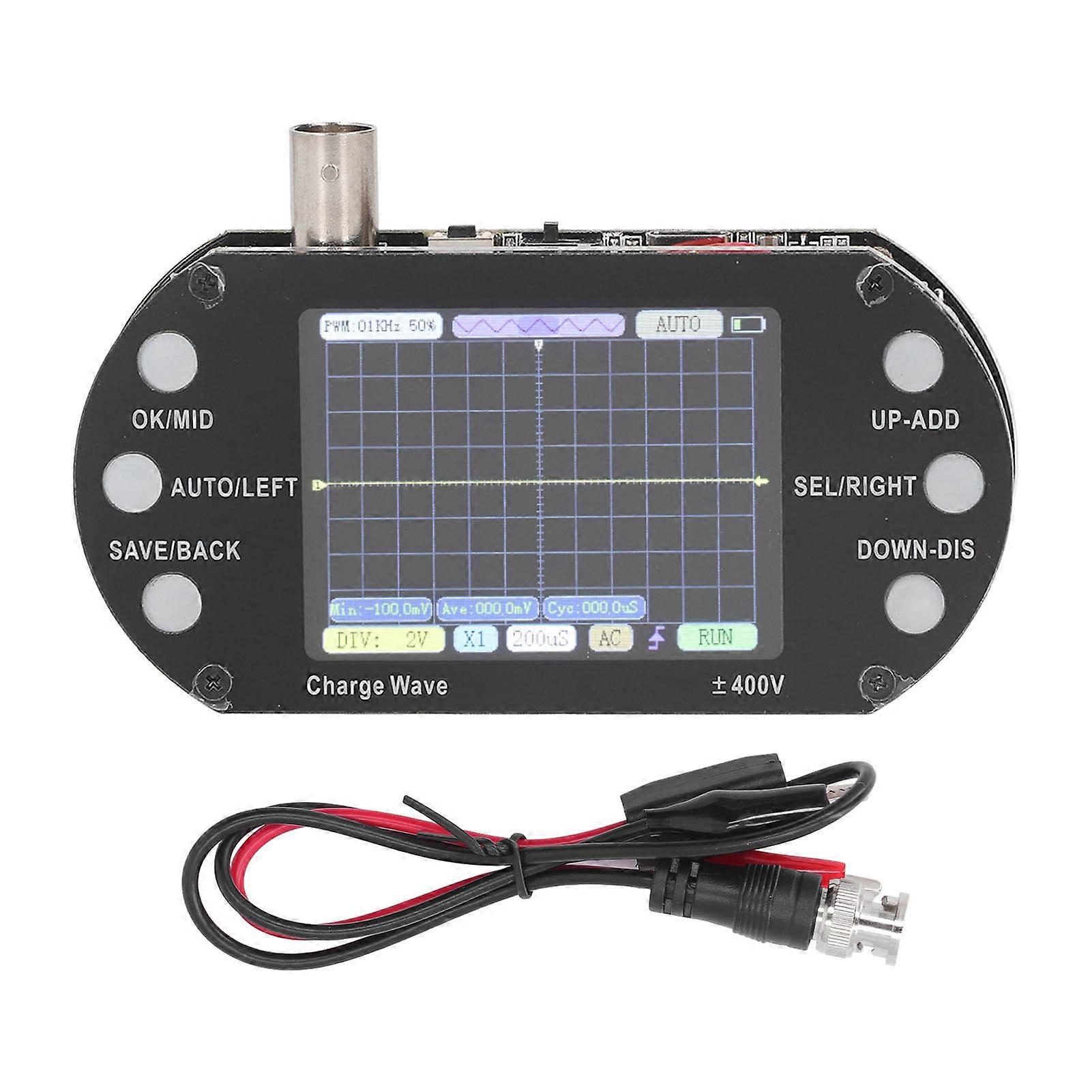 Digital Oscilloscope 2.5MHz Sampling 2.4in TFT Display 320x240 Resolution Signal Waveform Transistor