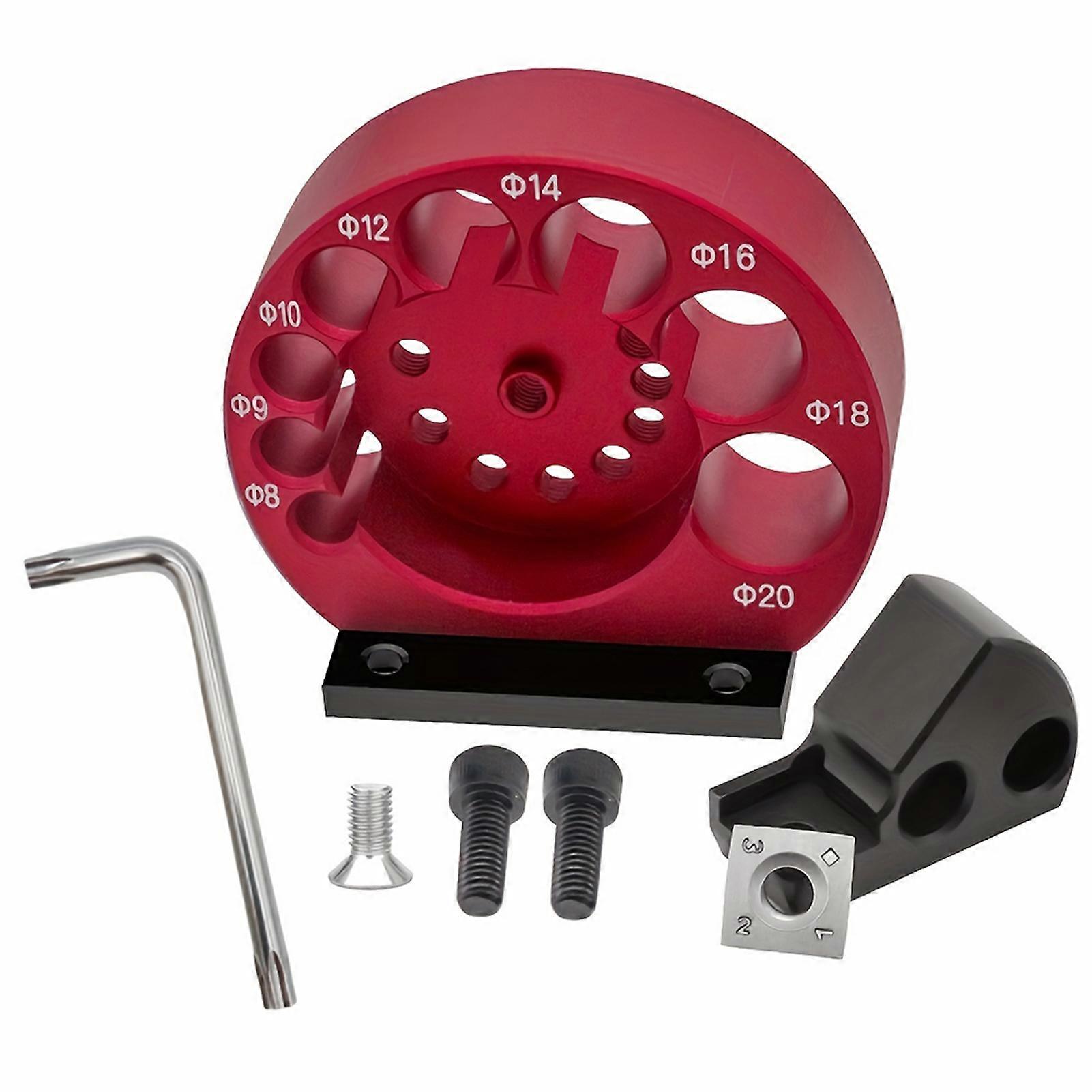 Drill Milling Dowel Round Rod Auxiliary Tool 8 Holes 8mm to 20mm Adjustables Dowel Maker Kit for Precision-Woodworking