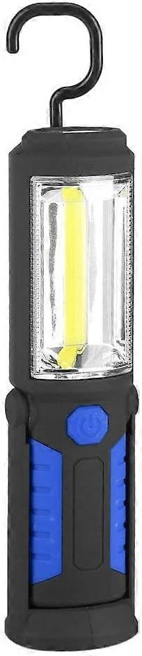 Rechargeable LED Work Lamp with Magnetic LED Torch Lamp 2200mAh COB LED 650Lm 3W (Blue)