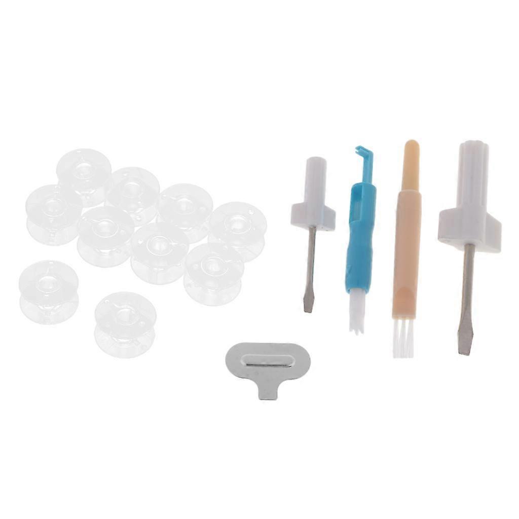 Sewing Machine Service Kit Bobbins &Screwdriver & Brushing &  Threader