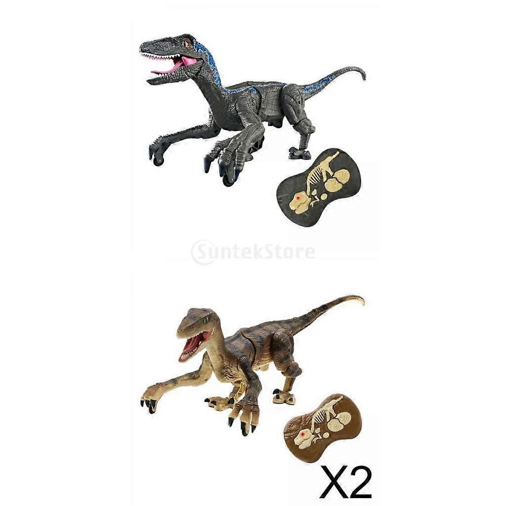 3pcs 2.4Ghz Simulation Remote Control Walking Roaring Dinosaur Toys