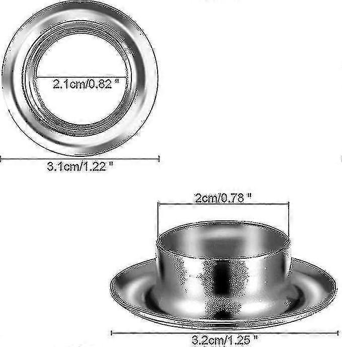 50 œillets Œillets Ensembles d’œillets Kit d’œillets de 20 mm - JA