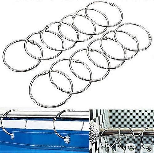 12 Pack Edelstahl Circle Hook Duschvorhang Badevorhang Gleitbügel