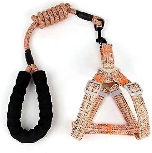 YOITEA 4 FT مجموعة تسخير ومقود متين قابل للتعديل بدون سحب تسخير مقود قوي مع مقبض مبطن