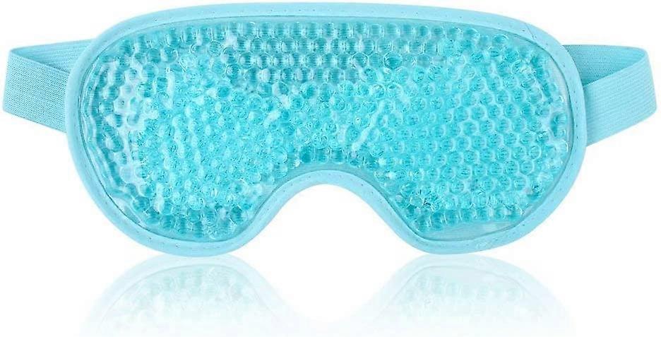 Cold Eye Mask Gel Eye Mask Puffy, Dark Circles, Migraine Reusable Eye Ice Pack for Hot Cold Therapy (Blue)