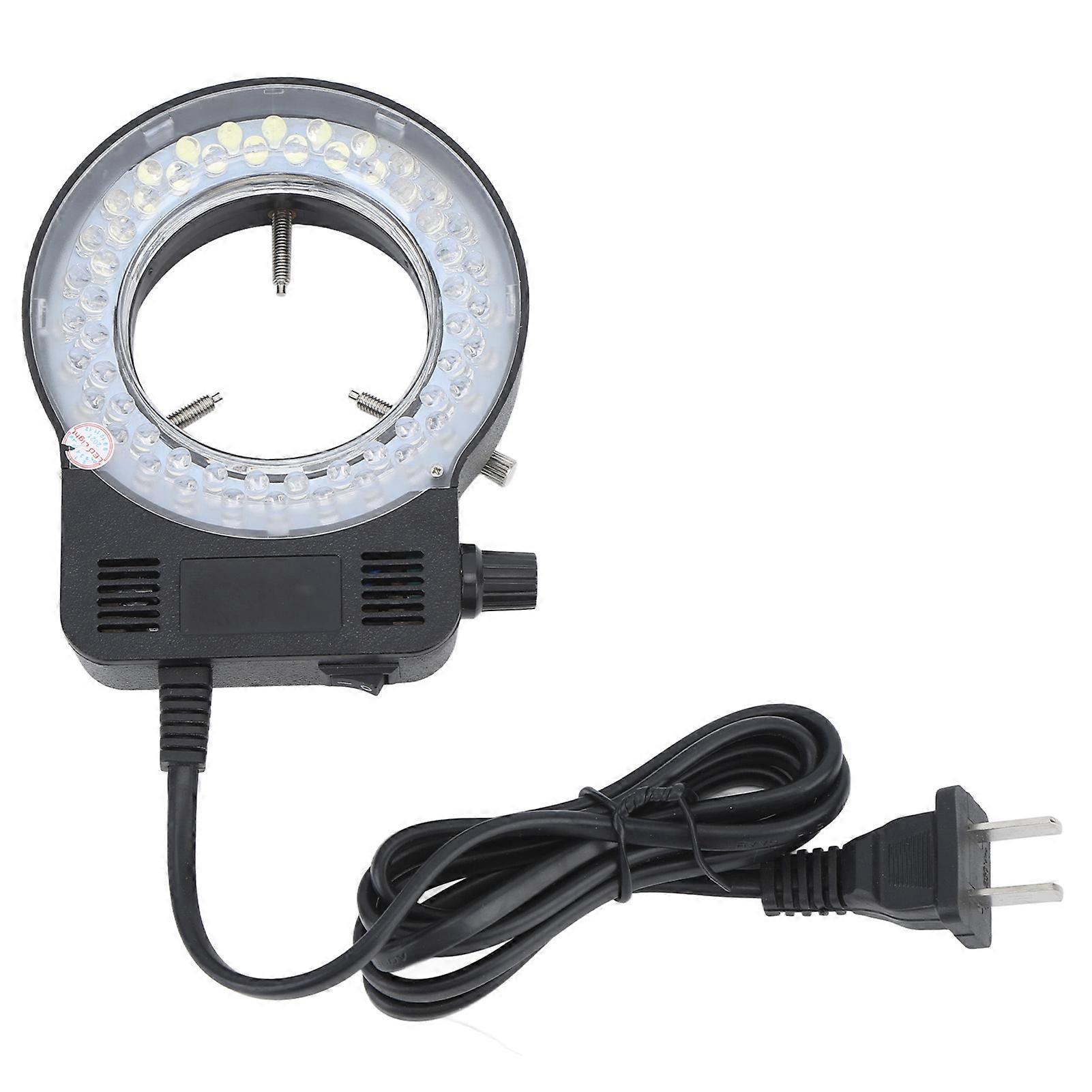 Microscope Ring Light LED Light Source Adjustable Microscope Accessory US Plug 100240V