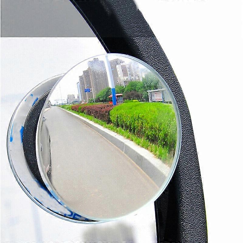 1Pc/2pcs Car 360 Mirror Small Round Side Blindspot Rearview Parking Mirror Degree Framless Blind Spot Mirror Wide Angle Convex