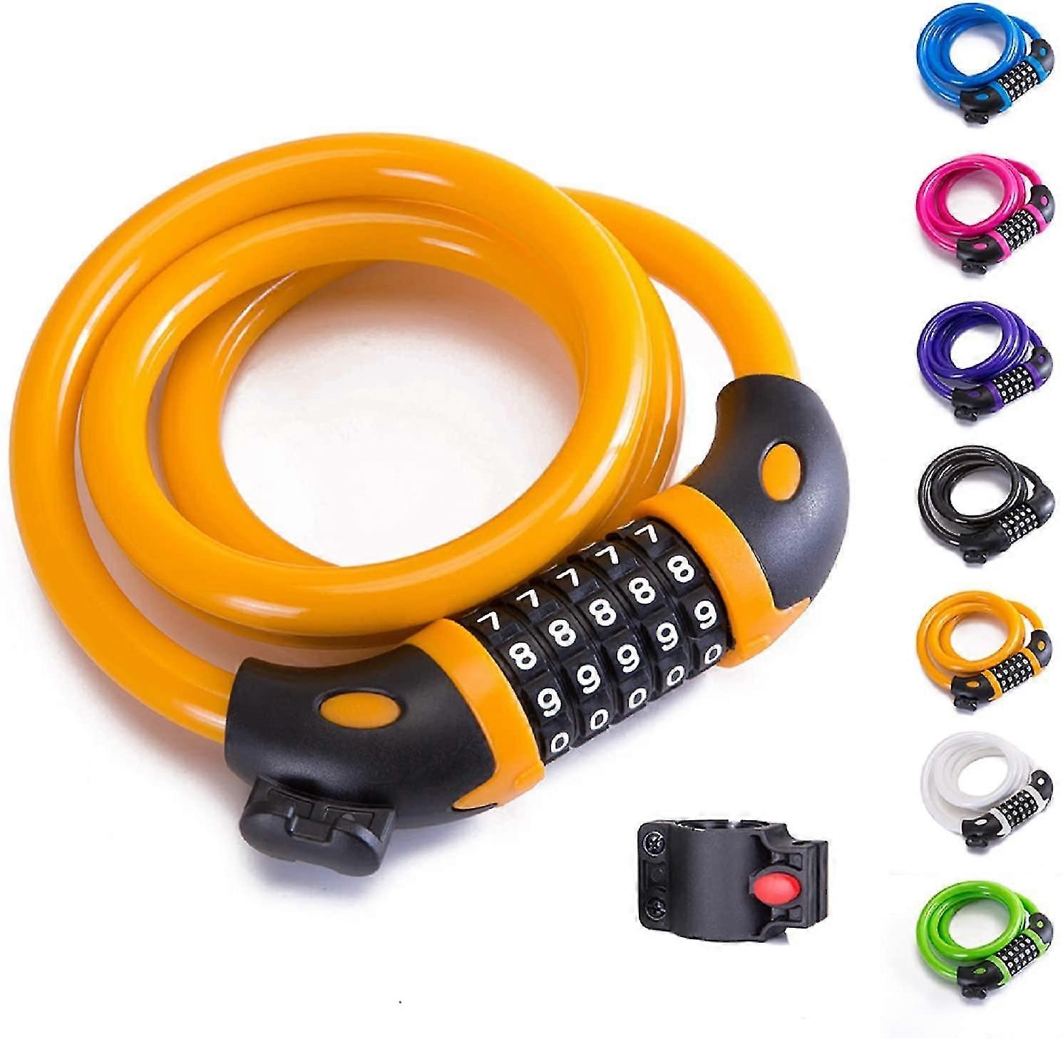 Bicycle Lock Chainwire Security&portable Locks,(orange)