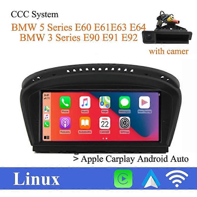 Auton multimediasoitin Langaton Carplay BMW 5/3 -sarjan E60 / E61 / E62 / E63 / E90 / E91 / E92 / E93 / M3 CCC / CIC-autoradiomonitorille