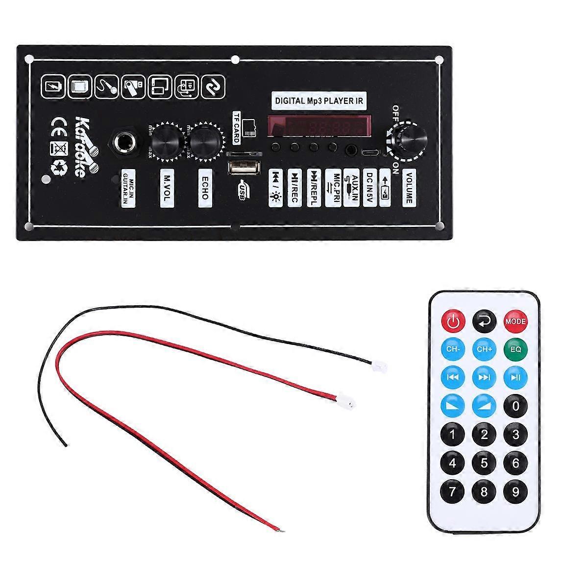 3.7V Amplifier Board Square Dance Speaker Amplifier Support Bluetooth AUX TF-Card U-Disk Recording 5-8Inch Speaker