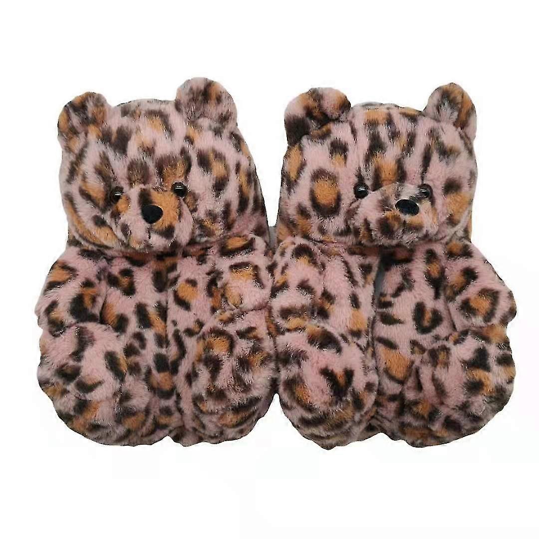 medvídkovci pantofle domácí plyšové tlusté bavlněné boty