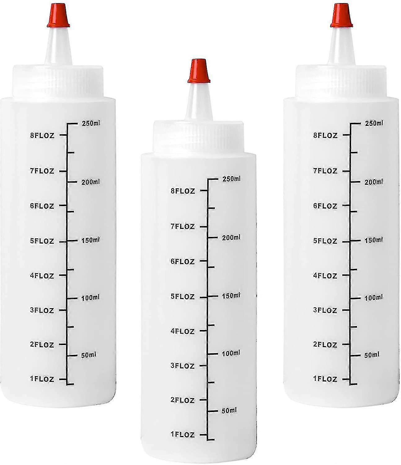 3 st Squeeze Flaskor Såser 250ml Squeeze Condiment Dispenser Squeeze