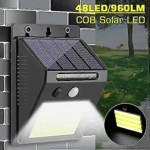 48PCS COB LED Solar Light PIR Motion Sensor Security Wall Lamp Waterproof 960LM