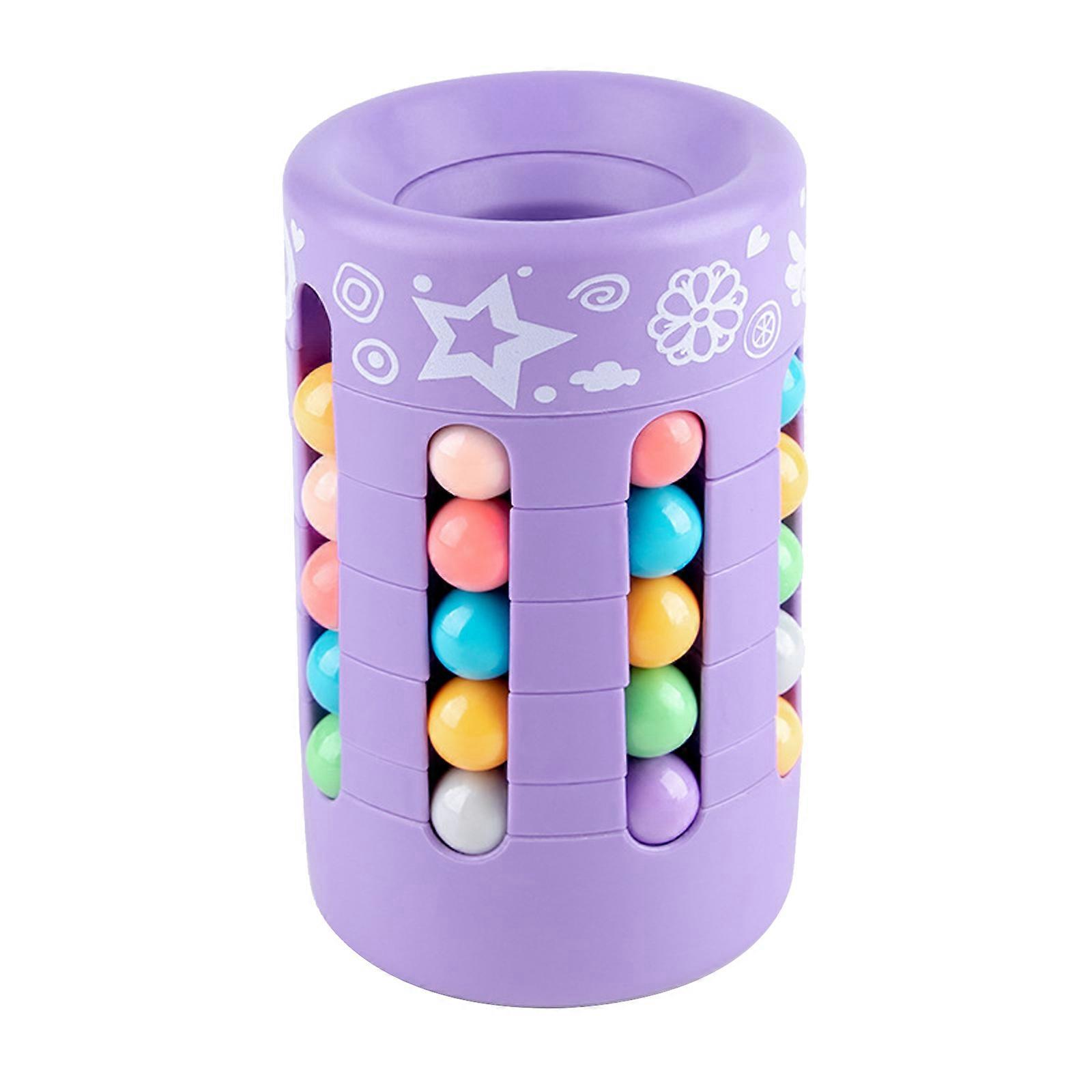 2 in 1 Pen Holder, Decompression Fidget Cube, Rotating Ball Magic Beans Toy