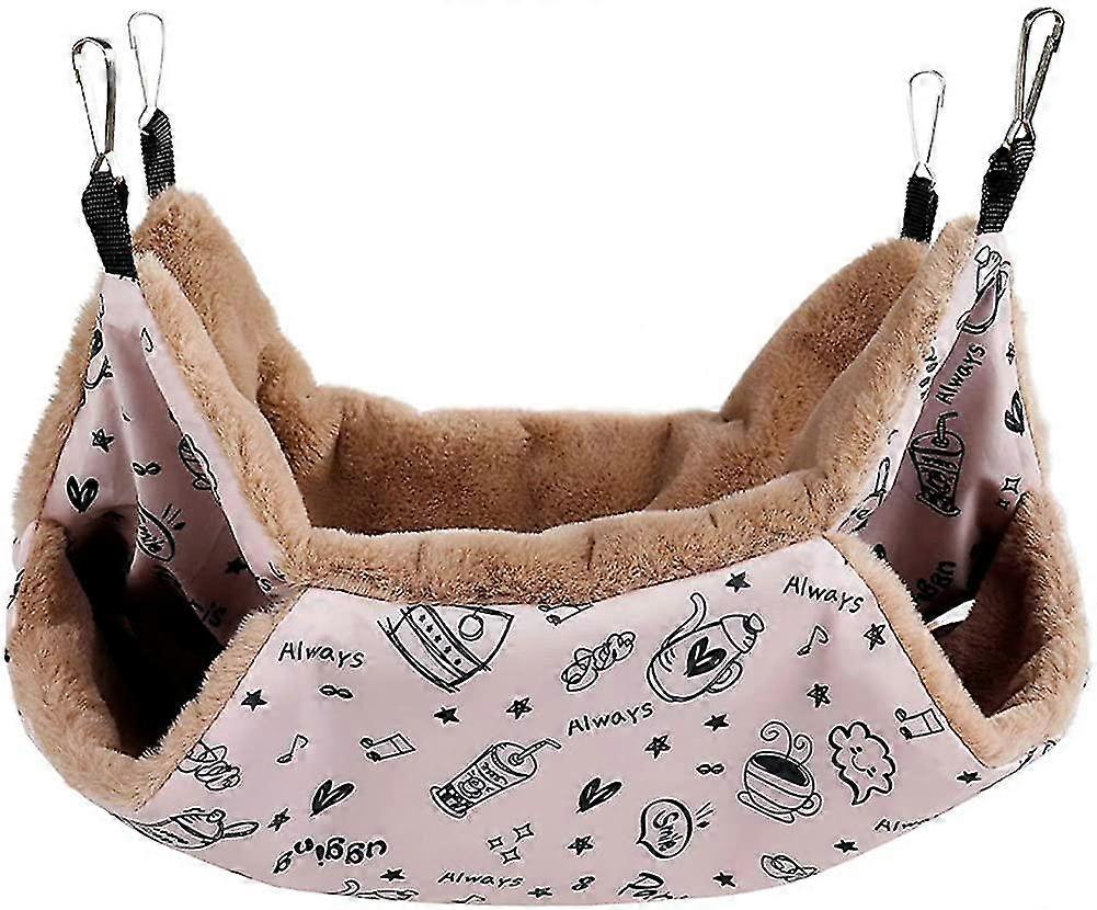 Small Pet Cage Hammock, Double-layer Hanging Bed For Small Animals Bed Nap Sack