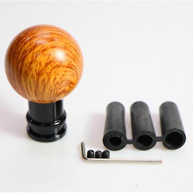 Metal shift knob peach wood color car aluminum alloy shift lever shift lever handle head suitable for