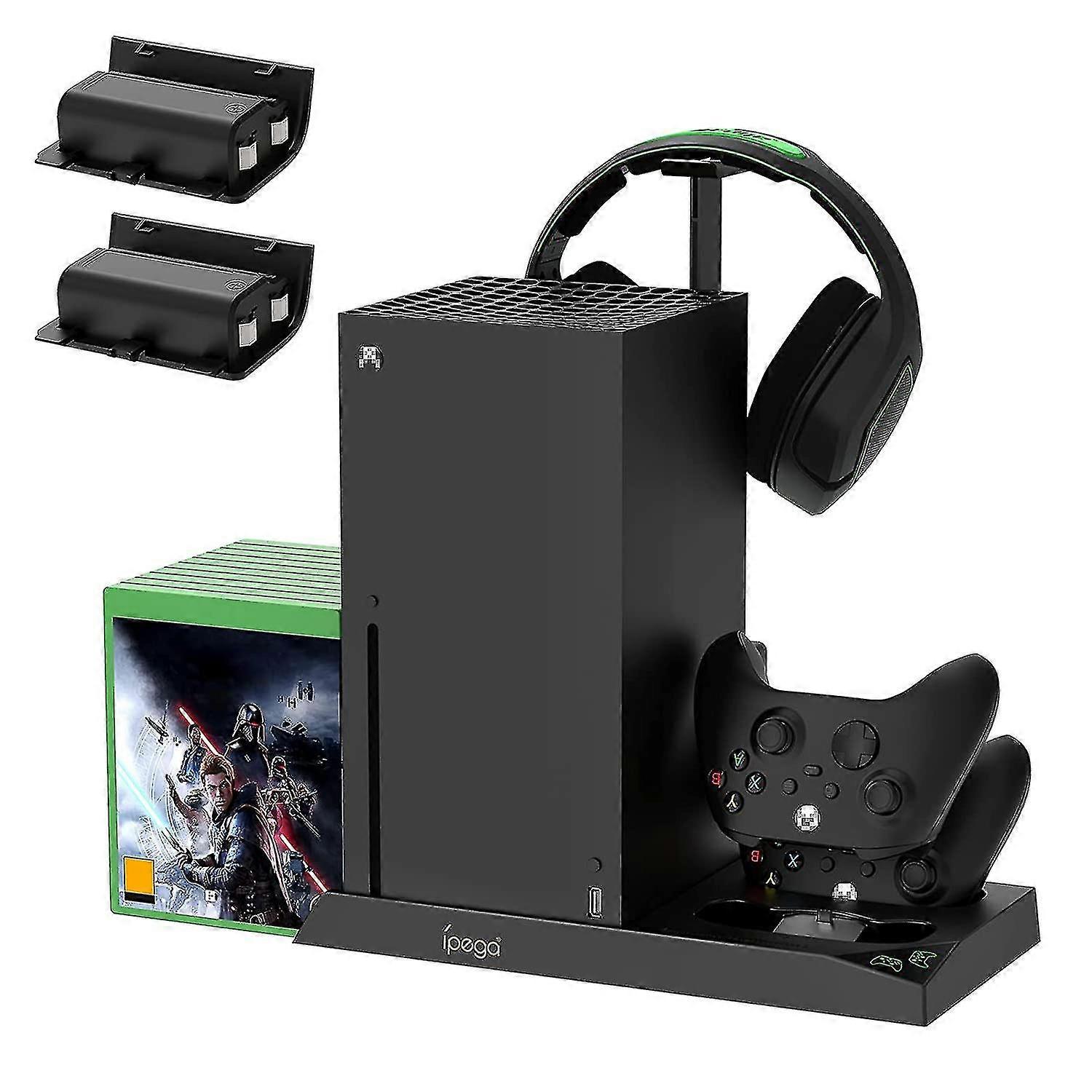 Xbox シリーズ X コントローラー コンソール充電ステーション ドック用垂直冷却スタンド