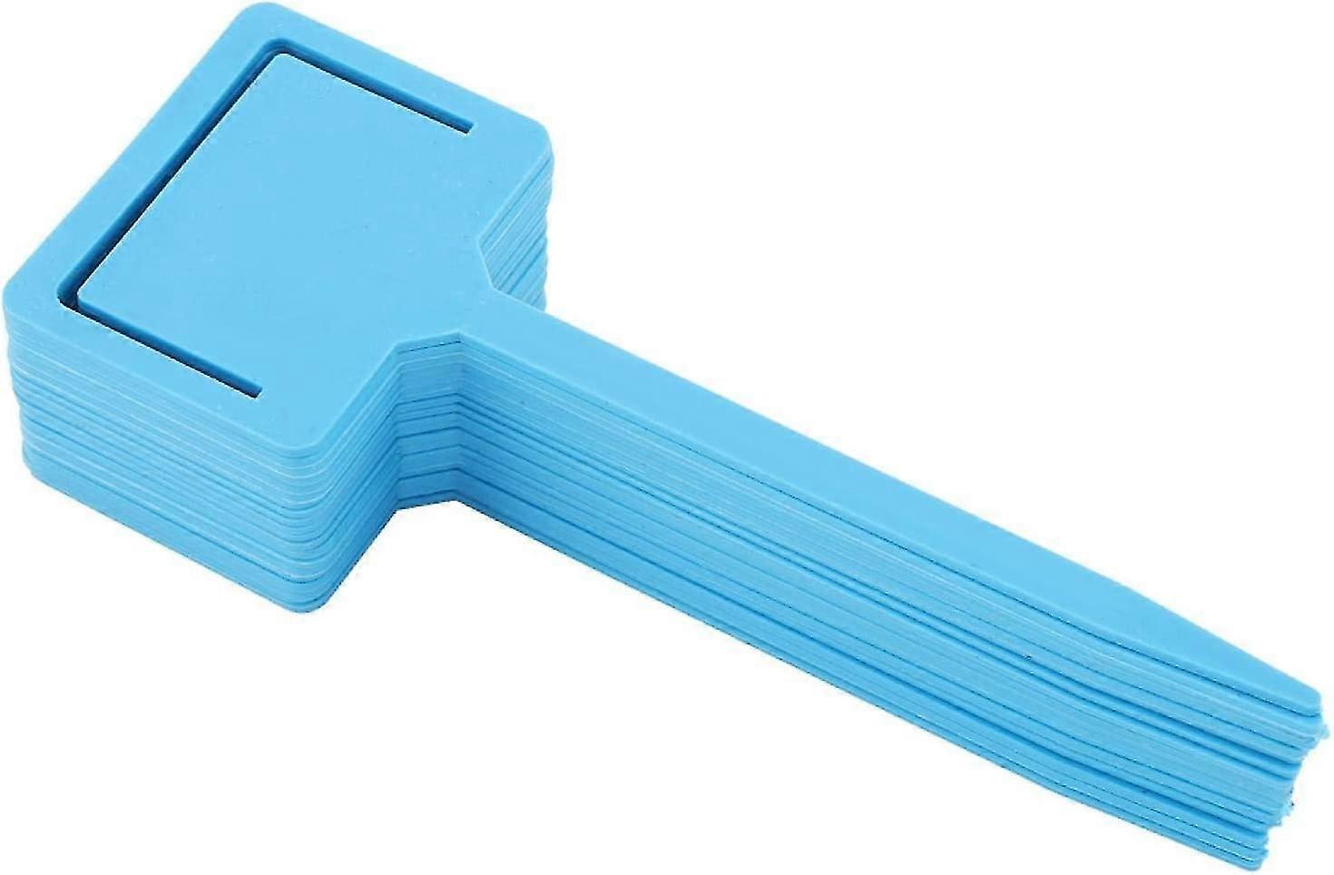 20 قطعة علامة نباتية ، علامة مصنع بلاستيكية مقاومة للماء من النوع T ، 7x2.5 بوصة (أزرق)